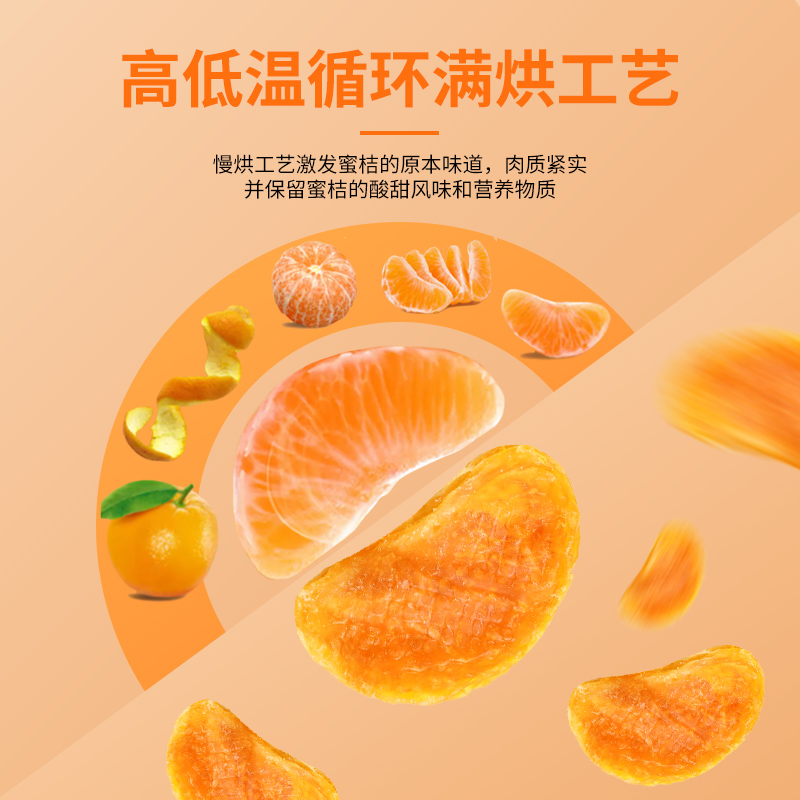 橘子干桔子干蜜桔果干金桔片袋装散装蜜橘果脯蜜饯网红休闲小零食 - 图2