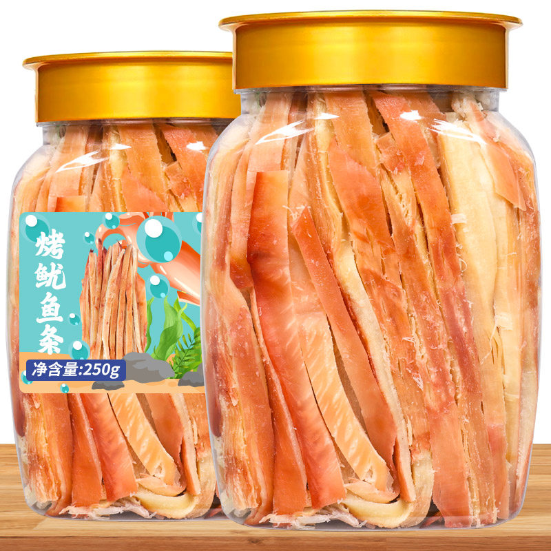 手撕碳烤即食尤鱼干仔解馋鱿鱼条 伊人蔬食品即食鱿鱼零食