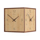 Carpenter uncle living room corner clock home modern simple corner dining room double-sided clock wall watch solid wood
