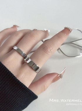 男女钛钢日韩光面戒指