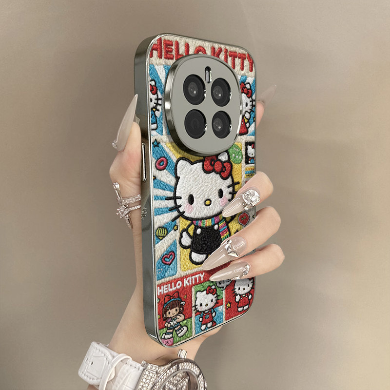 围巾kt猫适用于荣耀Magic8手机壳magic7新款6卡通网红x60i可爱x50gt女40高级GTPro支架全包防摔小羊皮保护套,淘宝优惠券,粉丝福利购,淘宝优惠卷