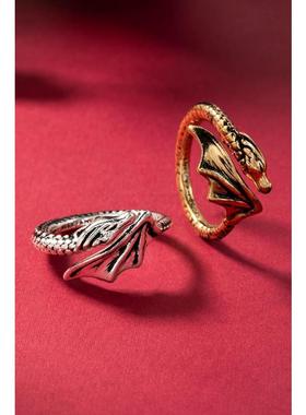 代购代购Alex and Ani女士戒指时尚个性独特设计装饰性强金色蛇