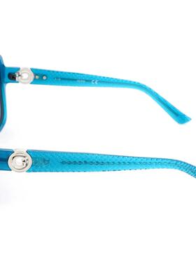 代购GUESS女士太阳镜防紫外线遮光偏光清晰视野蝴蝶型蓝色塑料框