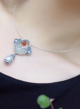 如意小巧民族风老银匠手工吊坠