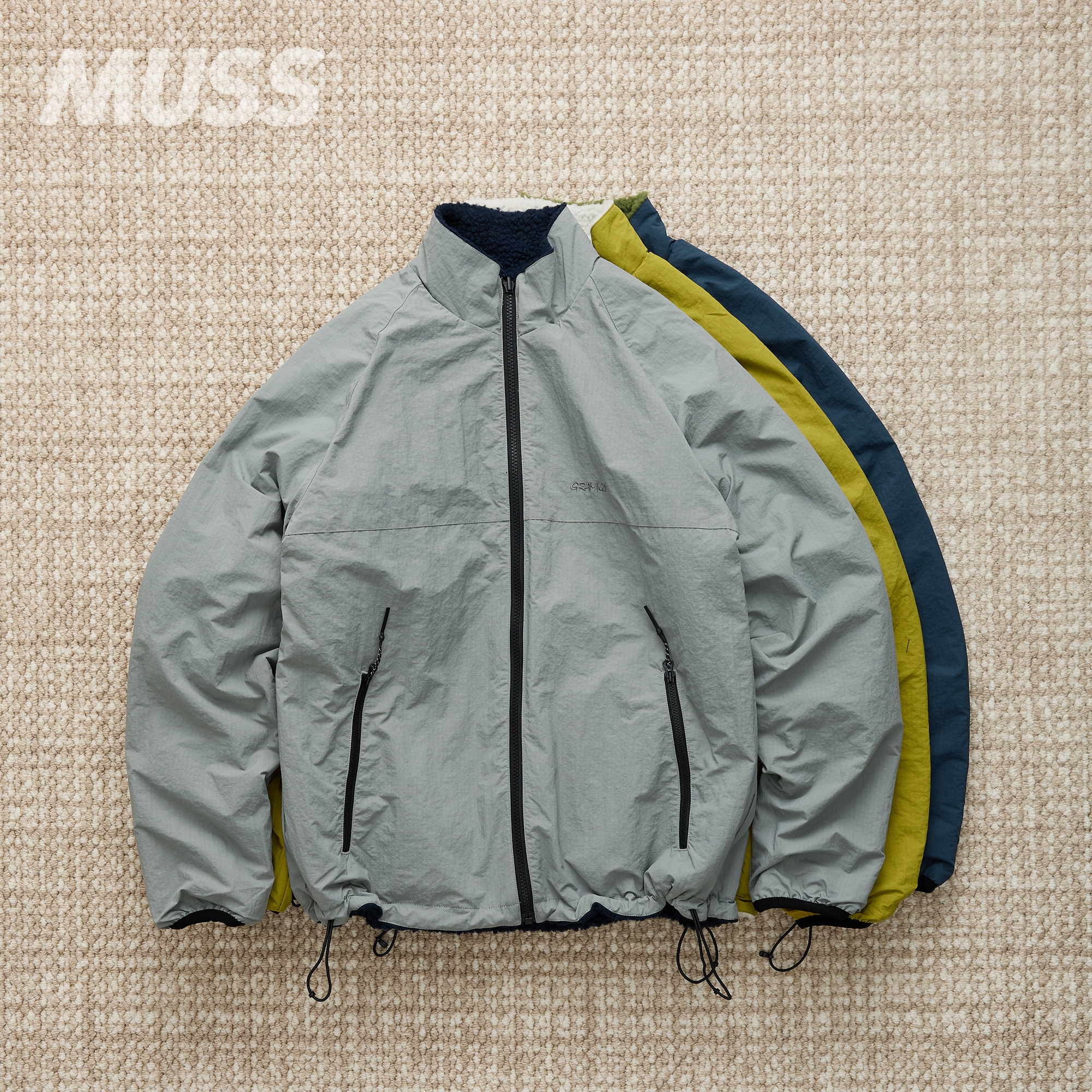 现货 GRAMICCI REVERSIBLE SHERPA 双面穿摇粒绒立领夹克外套25AW - 图1