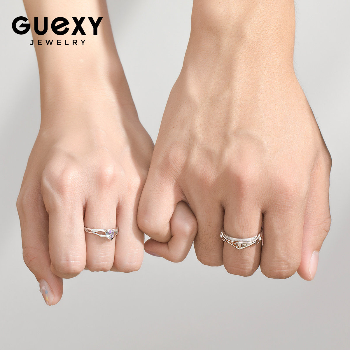 公主与骑士对戒小众设计情侣戒指 guexy戒指/指环