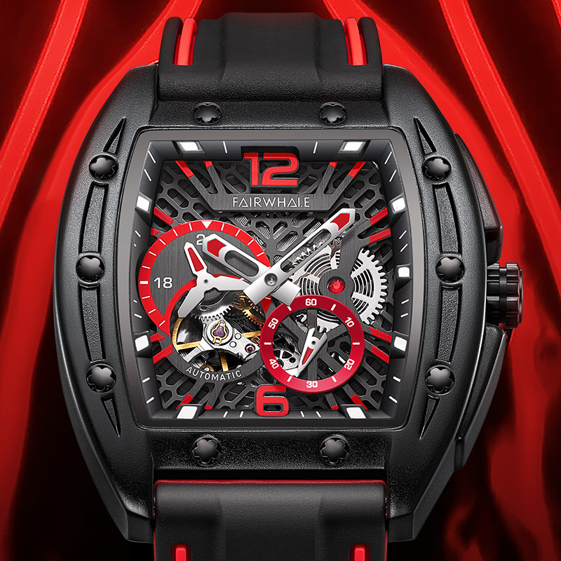 马克华菲正品牌新款潮流镂空手表 马克华菲手表国产腕表