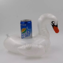 Summer new pool party patterned white swan inflatable water cup cushion floating drinks cup