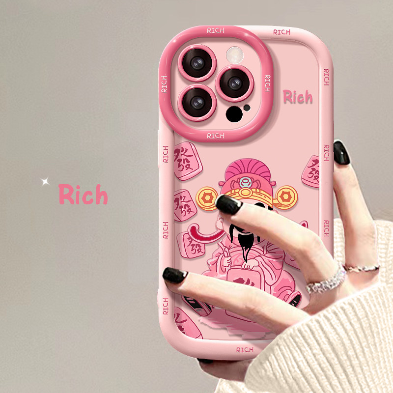 适用苹果16pro手机壳2025本命年新女款14promax粉色财神15plus泡芙iPhone13硅胶12/11高级感8/7p超火防摔xr套
