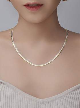 ADHORAS925银圆点闪砂蛇骨简约气质高级感锁骨链时尚新款锁骨链