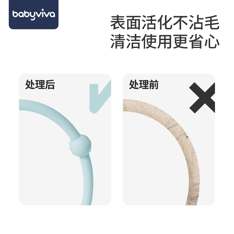 babyviva曼哈顿手抓球婴儿牙胶可咬玩具益智早教防吃手神器0—1岁 - 图1