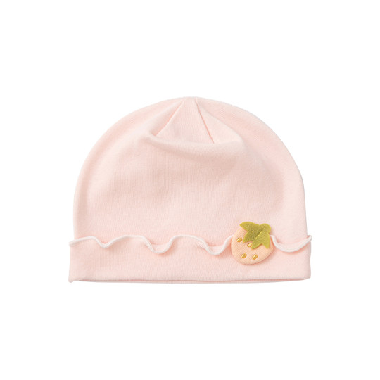 婴儿帽子薄款0到3个月6新生儿胎帽夏季女宝宝初生a类纯棉无骨透气