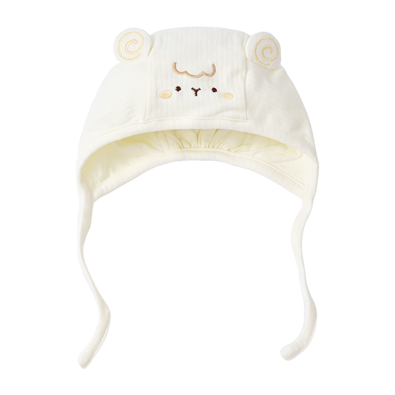 婴儿帽子秋冬新生儿胎帽小月龄宝宝护耳帽秋季防风婴幼儿护囟门帽 - 图3