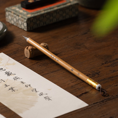 善琏湖笔 小雅 小楷毛笔初学者兼毫套装鸡距笔小字专业款笔笔墨纸砚练字紫毫狼毫小楷专用毛笔兼毫国画书法 - 图3