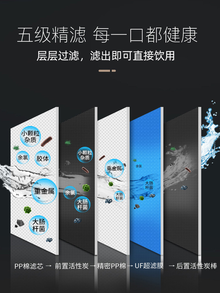 tcl家用直饮厨房自来水净水器 tcl亿鼎净水器