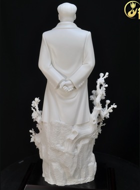 文革摆件红色毛主席瓷像