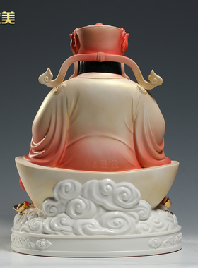 微美陶瓷多尺寸祥云聚宝盆财神像