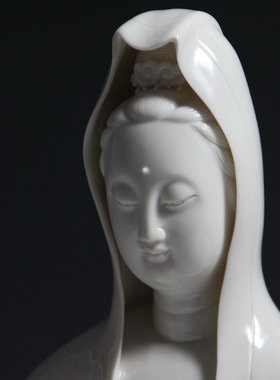 微美13寸禅意静坐中式抽象观音像