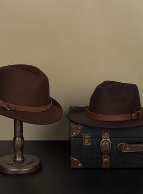 样板房衣帽间覆古帽子装饰品道具样板间衣柜男女绅士礼帽展示摆件