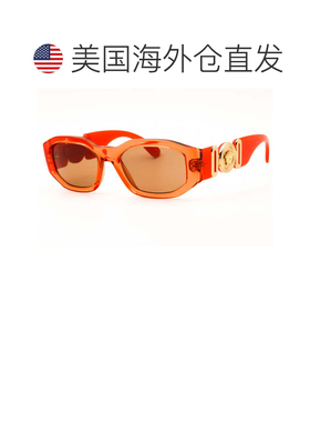 自营versaceVI4361 552763透明橙色/浅棕色-透明木瓜橙 美国奥莱