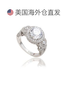 自营Suzy Levian Sterling Silver White Round Cubic Zirconia P