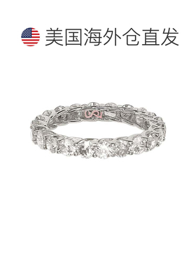 自营Suzy Levian White Cubic Zirconia in White Sterling Silve