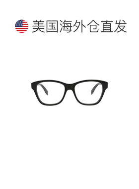 自营alexander mcqueen方形框架醋酸纤维光学框架-黑色 美国奥莱
