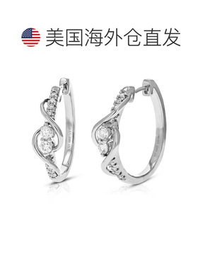 自营vir jewels1/2 cttw Lab Grown Diamond Hoops Earrings in S