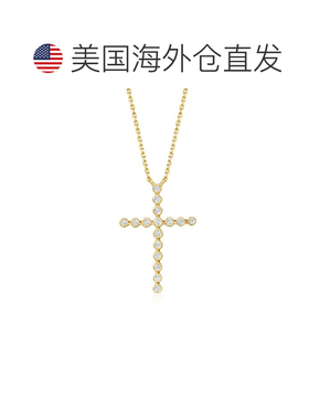 自营Ross-Simons Bezel-Set Lab-Grown Diamond Cross Necklace i