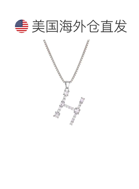 自营adornia镀银混合石水晶初始项链-银色 美国奥莱直发
