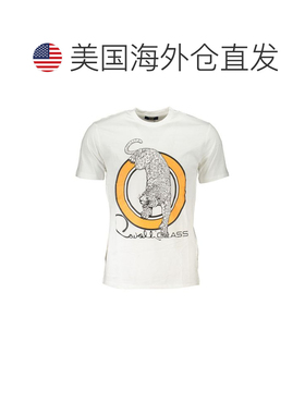 自营Cavalli Class Cotton Men's T-Shirt - white 美国奥莱直发