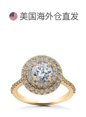 自营 pompeii31 克拉双光环钻石实验室打造的订婚戒指 14k 黄金 -