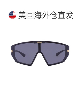 自营Versace Dark Grey Shield Unisex Sunglasses VE4461 GB1/87