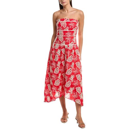 自营Ramy Brook Blanca Dress - Red 吊带连衣裙美国直发奥莱 - 图0