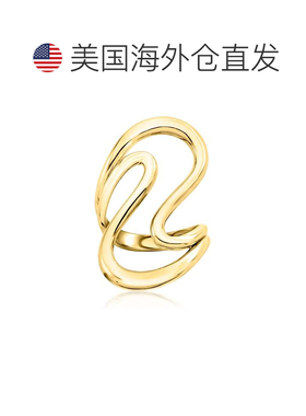 自营Ross-Simons Italian 18kt Gold Over Sterling Open-Space W