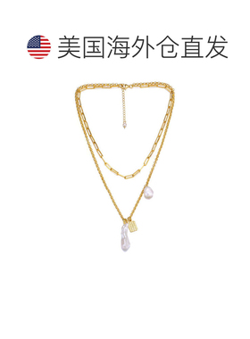 自营geneviveSterling Silver 14K Gold Plated with Genuine Fre