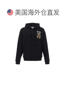 自营Moschino Men's Teddy Print Hoodie - black 美国奥莱直发