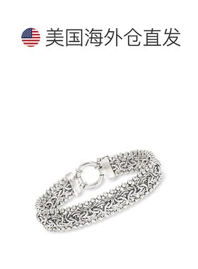 自营 925 纯银 Ross-Simons 拜占庭串珠手链 - 7 英寸 美国奥莱直