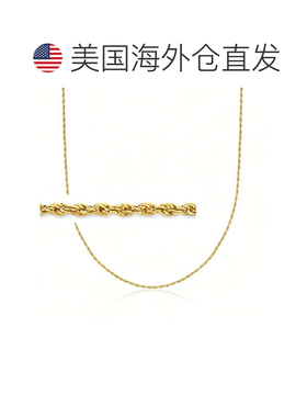 自营Ross-Simons 1.5 毫米 14 节黄金扭绳链项链 - 16 英寸 美国