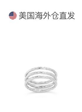 自营 sterling forever纹理三环戒指套装 - 银白色 美国奥莱直发
