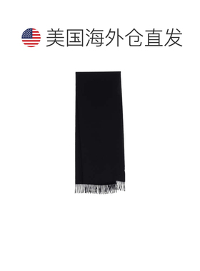 自营tom ford黑色羊绒流苏围巾-黑色 美国奥莱直发配饰