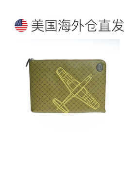 自营Trussardi Leather Men Men's Clutch - bicolor 美国奥莱直