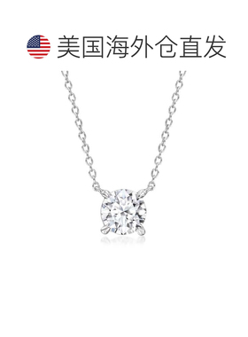 自营Ross-Simons 实验室种植钻石单石项链 925 纯银 - 20 英寸 美