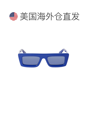 自营off-white米白色安大略长方形太阳镜-蓝蓝色 美国奥莱直发