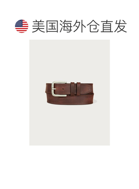 自营Lucky Brand三重针迹皮革腰带-绿色皮带 美国奥莱直发