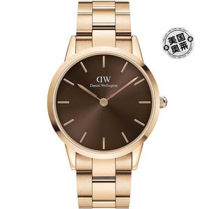 Daniel Wellington 中性标志性 40 毫米石英手表 - 玫瑰金 【美国