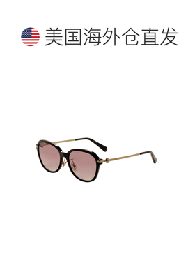 自营Coach Women's 56mm Black Sunglasses - black 美国奥莱直发