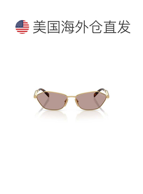 自营prada棱角分明的几何镜框太阳镜，搭配龟形镜腿-粉红色 美国