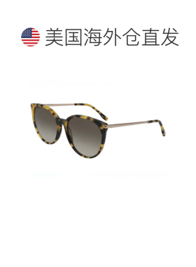 自营Lacoste Sunglasses Round Full Rim, Black Frame And Grey