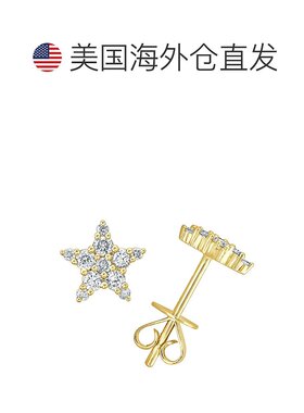 sabrina14k 金 & 钻石星形耳环 - 黄色 【美国奥莱】直发珠宝